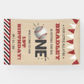 大きなヒット |野球の一回目の誕生日 横断幕 (横)