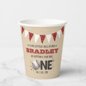 大きなヒット |野球の一回目の誕生日 紙コップ (正面)