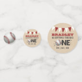 大きなヒット |野球の最初の誕生日の写真 コンフェッティ (正面)