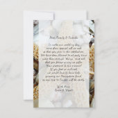 大きなヒトデのビーチウェディング　ウィッシングウェルカード 招待状 (正面)