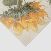 大きなヒマワリとケシの花束のデコページ 薄葉紙 (詳細)