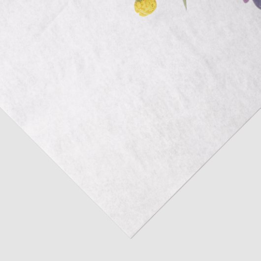 大きなヒマワリと混合花模様ブーケデコページ 薄葉紙 (詳細)