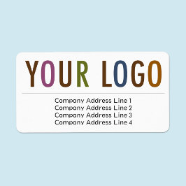 大きなビジネス用返送先ラベル カスタムロゴ ラベル