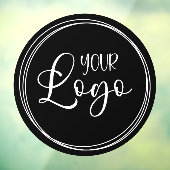 大きなビジネス ロゴ ブラック サークル ウィンドウサイン (シート3)