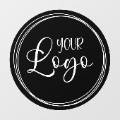 大きなビジネス ロゴ ブラック サークル ウィンドウサイン (シート)