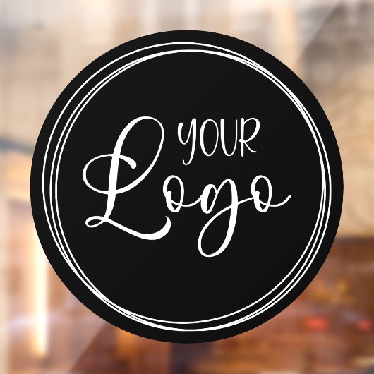 大きなビジネス ロゴ 黒い円 ウィンドウサイン (シート2)