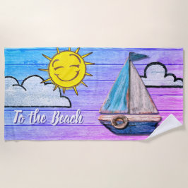 大きなビーチのビーチ ビーチタオル
