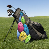 大きなピックルボールイニシャル ゴルフタオル (グリーン)