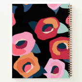 大きなピモダンンクの黒い花の銃弾ジャーナル ノートブック (裏面)