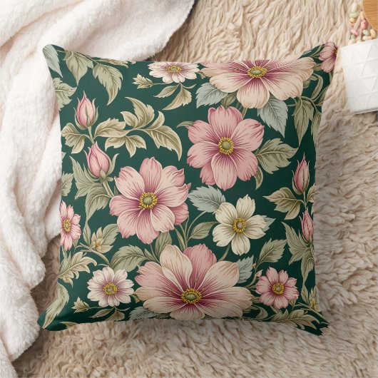 大きなピンクと白の国のバラ クッション (ブランケット)