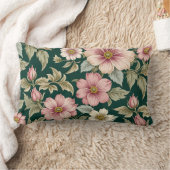 大きなピンクと白の国のバラ ランバークッション (ブランケット)