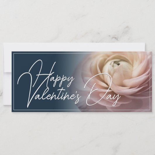 大きなピンクのバラのハッピーバレンタインデー (正面)