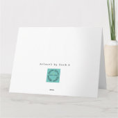 大きなピンクのフラミンゴ誕生日カード、両方から カード (裏面)