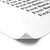 大きなピンクのフローラ16結婚テーブルの座席表 ポスター (角)