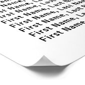 大きなピンクのフローラ20台結婚の座席表 ポスター (角)