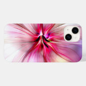 大きなピンクのモダンな花のスマートフォンケース Case-Mate iPhoneケース (裏面 (横))