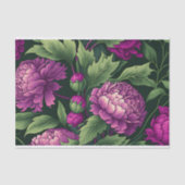 大きなピンクの牡丹の緑の離れデカップギフト 薄葉紙 (正面)