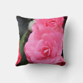 大きなピンクの花を春の日のポスター クッション (裏面)