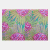 大きなピンク色の花 ラッピングペーパーシート (正面3)