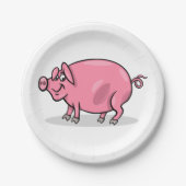 大きなピンク豚 ペーパープレート (正面)