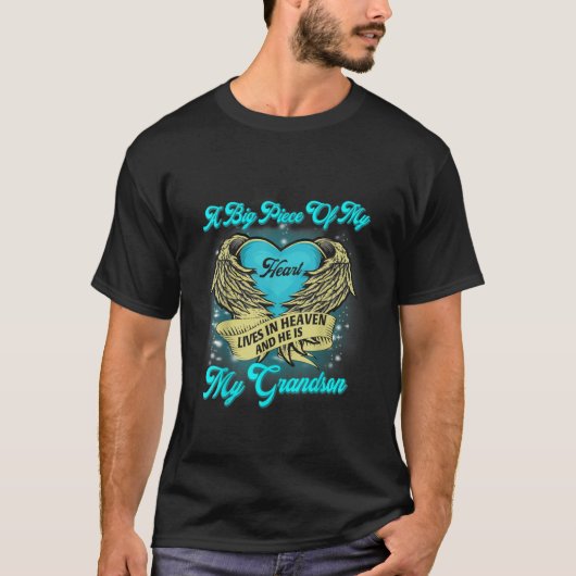大きなピース私のハートライブ天国彼は私の孫 Tシャツ (正面)