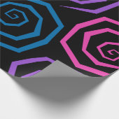 大きなファンキーな渦巻き ラッピングペーパー (角)