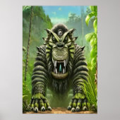 大きなファンタジー獣のポートレート | AIアートポスター ポスター (正面)