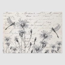 大きなフランスのスクリプトワイルドフラワードラゴンフライ