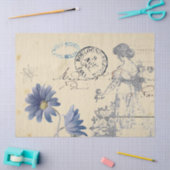 大きなフランスのバラレディービーフラワーカルトポストエール 薄葉紙 (クラフト)