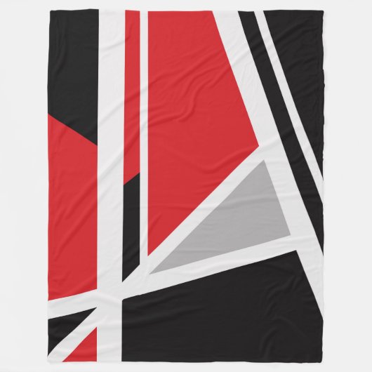 大きなフリースブランケットモダン、抽象芸術、幾何学的、 フリースブランケット (正面)