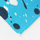 大きなフリースブランケットモダン、抽象芸術、青 フリースブランケット (角)