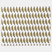 大きなフリースブランケット(昆虫)オオカバマダラ、モナーク。 フリースブランケット (正面(横))