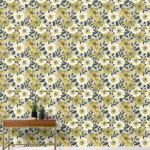 大きなフローラグリーンホワイトとグレー