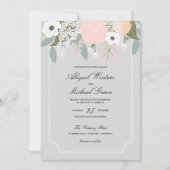 大きなフローラ結婚式招待状 招待状 (正面)
