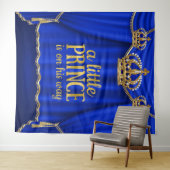 大きなプリンスクラウンベイビーシャワーバックドロップ タペストリー (インサイチュ(横))