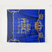 大きなプリンスクラウンベイビーシャワーバックドロップ タペストリー (正面(横))