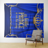 大きなプリンスベイビーシャワーの背景 タペストリー (インサイチュ(横))