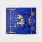 大きなプリンスベイビーシャワーの背景 タペストリー (正面(横))