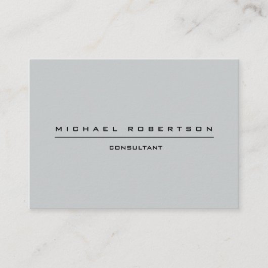 大きなプレーンユニーク特殊グレー 名刺 (正面)