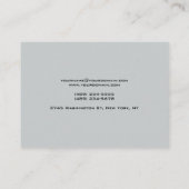大きなプレーンユニーク特殊グレー 名刺 (裏面)