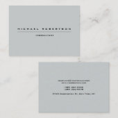 大きなプレーンユニーク特殊グレー 名刺 (正面/裏面)