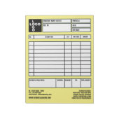 大きなプロロゴ会社の請求書/見積 ノートパッド (回転)