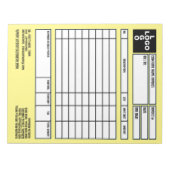 大きなプロロゴ会社の請求書/見積 ノートパッド (正面)