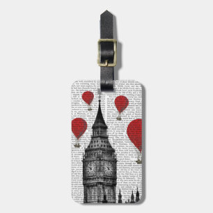 大きなベンと赤い熱気球 ラゲッジタグ