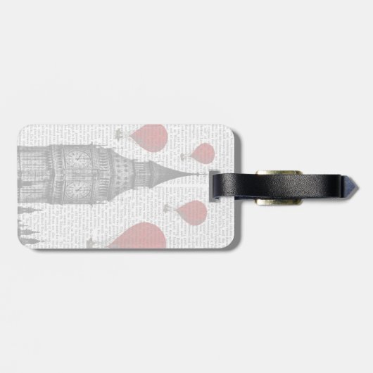 大きなベンと赤い熱気球 ラゲッジタグ (裏面横)