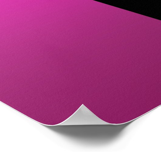 大きなホットピンクの誕生日パーティバナー ポスター (角)