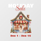 大きなホリデーセールのクリスマスショップ ウィンドウサイン (シート)