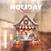 大きなホリデーセールのクリスマスショップ ウィンドウサイン (シート2)