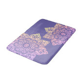 大きなボホメダリオンと紫のバスマット バスマット (アングル)