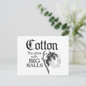 大きなボールで植物を綿花で覆う ポストカード (スタンド正面)